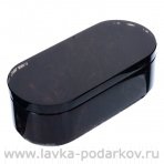 Шкатулка овальная из натурального камня(обсидиан)