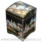 Лаковая миниатюра Шкатулка "Суздаль, лето" Холуй