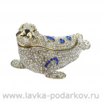 Шкатулка "Морской котик". Традиции Фаберже