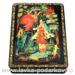 Лаковая миниатюра шкатулка "Василиса Прекрасная" Холуй