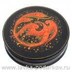 Лаковая миниатюра шкатулка "Жар-птица". Холуй