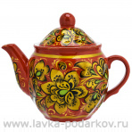 Чайник заварочный 0,5 л "Кудрина". Хохлома