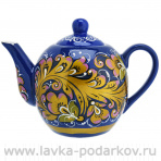 Чайник заварочный 0,7 л "Морозные узоры". Хохлома