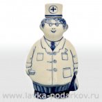 Штоф фарфоровый "Доктор" Гжель