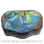 Лаковая миниатюра шкатулка "Сказка. Коллаж". Холуй