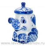 Чайник коллекционный "Слоненок". Гжель