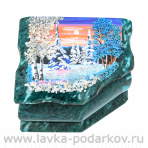 Шкатулка из натурального камня "Пейзаж"