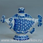 Штоф подарочный "Рыба" Гжель