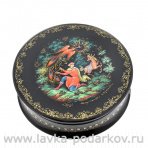 Лаковая миниатюра Шкатулка "Сивка-бурка". Холуй