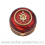 Шкатулка круглая. Традиции Фаберже