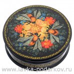 Лаковая миниатюра шкатулка "Шмели". Холуй