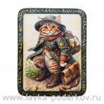 Шкатулка "Кот-турист"