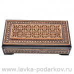 Деревянная шкатулка-очешник из бересты 