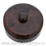 Круглая шкатулка из обсидиана