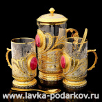 Чайный набор с френч-прессом "Каприз". Златоуст
