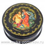 Лаковая миниатюра шкатулка "Коробейники". Холуй