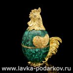 Шкатулка из камня "Петух" пасхальная