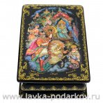 Лаковая миниатюра шкатулка "Сивка-бурка" Холуй 