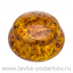 Шкатулка круглая из янтаря