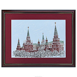 Картина "Москва, Кремль" 50х35 см