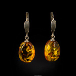 Серьги с янтарем (серебро 925*) 5,9 гр.