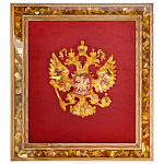 Панно янтарное "Герб РФ" 44х40 см