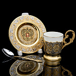Кофейная пара "Герб РФ". Златоуст